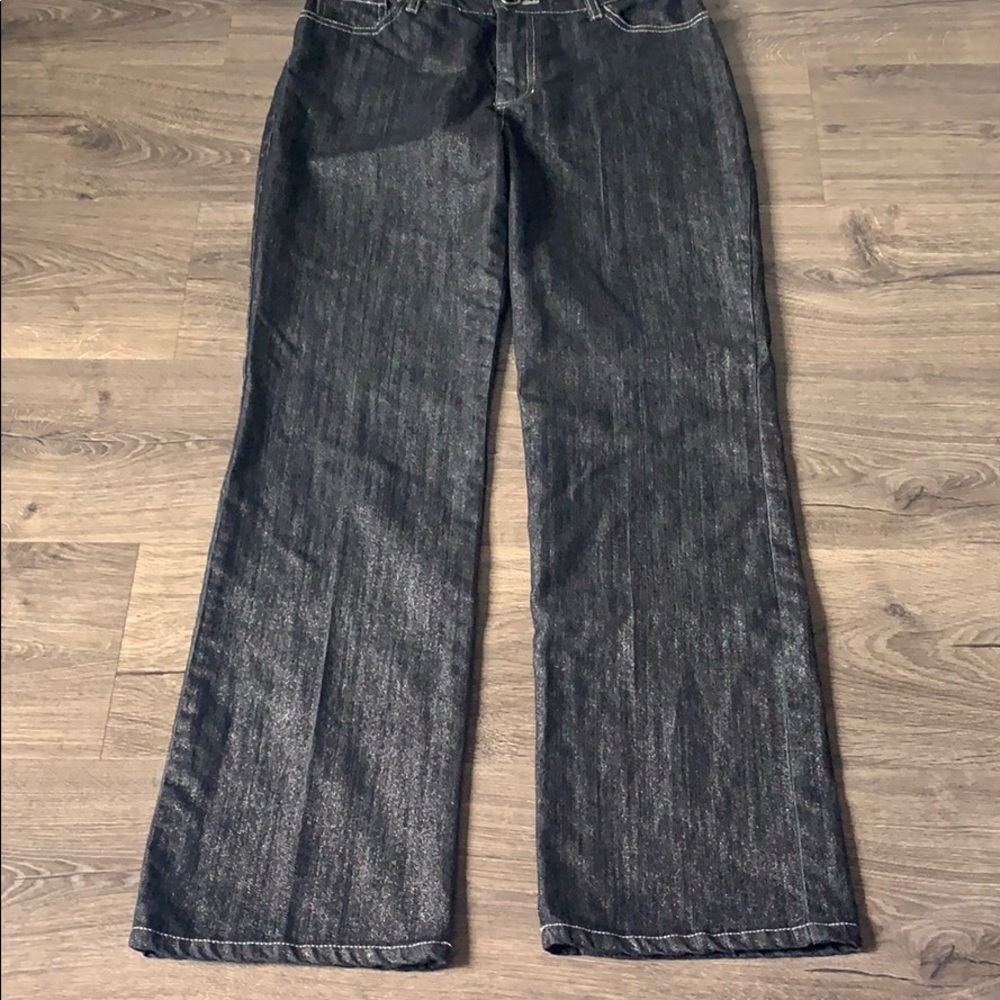 V Christina Black/ Silver Threaded Jeans
